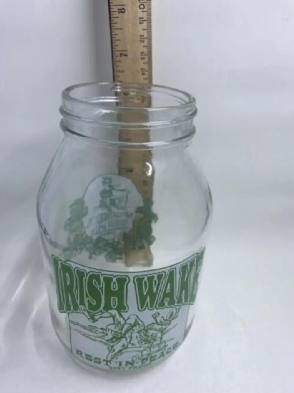 Irish Wake Beer Jar Glass McGuires Irish Pub Pensacola Destin Florida